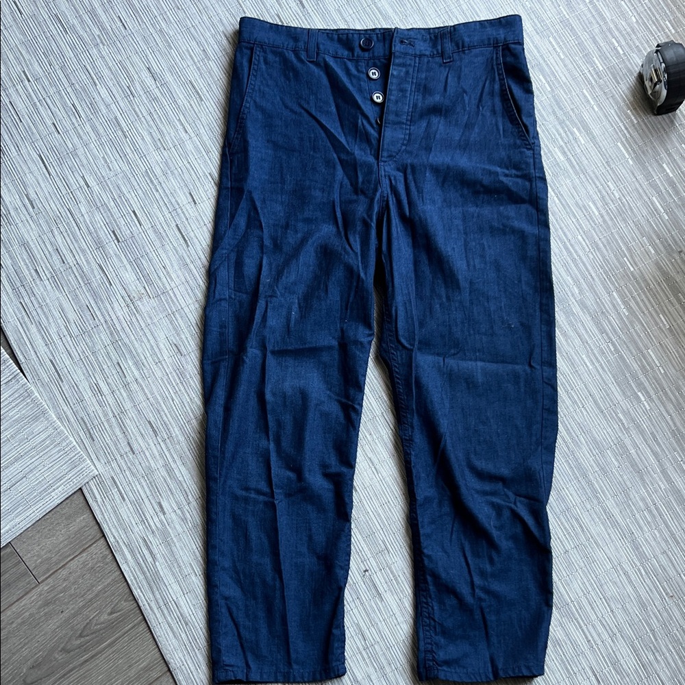 COS 100% Cotton Navy Blue Casual High Waisted Size 4